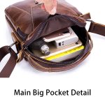 LUKZIJAES Genuine Leather Shoulder Bag Men Messenger Handbag Sling Crossbody Bag for Business Everyday Casual Travel - Image 6